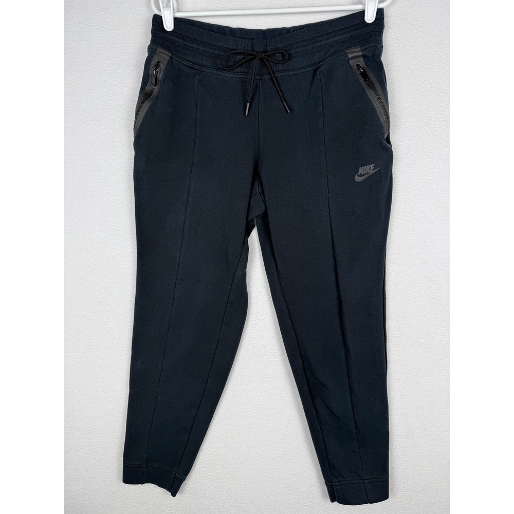 Nike Tech Fleece Joggers Womens Large Black Tapered Sweatpants 803575-010